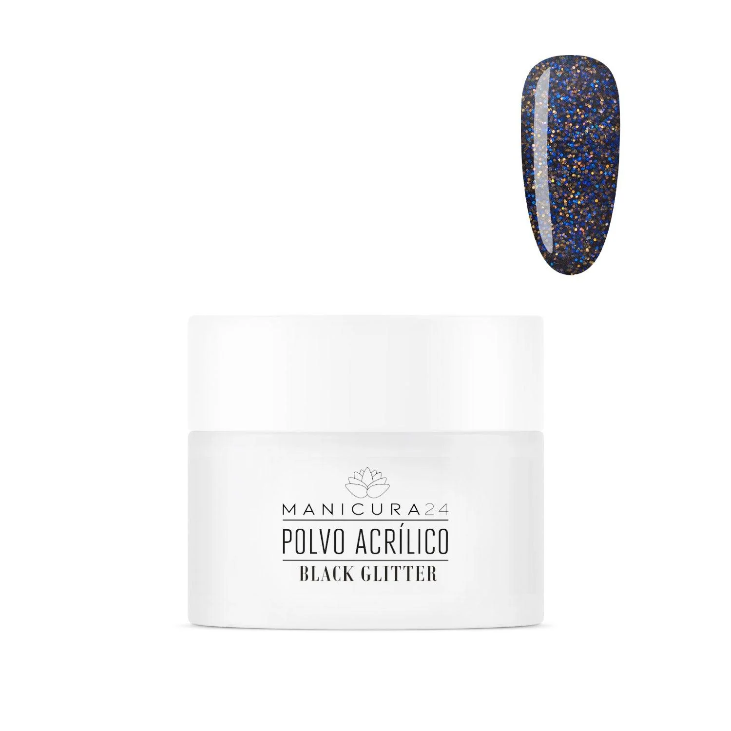 Polvo acrílico - BLACK GLITTER