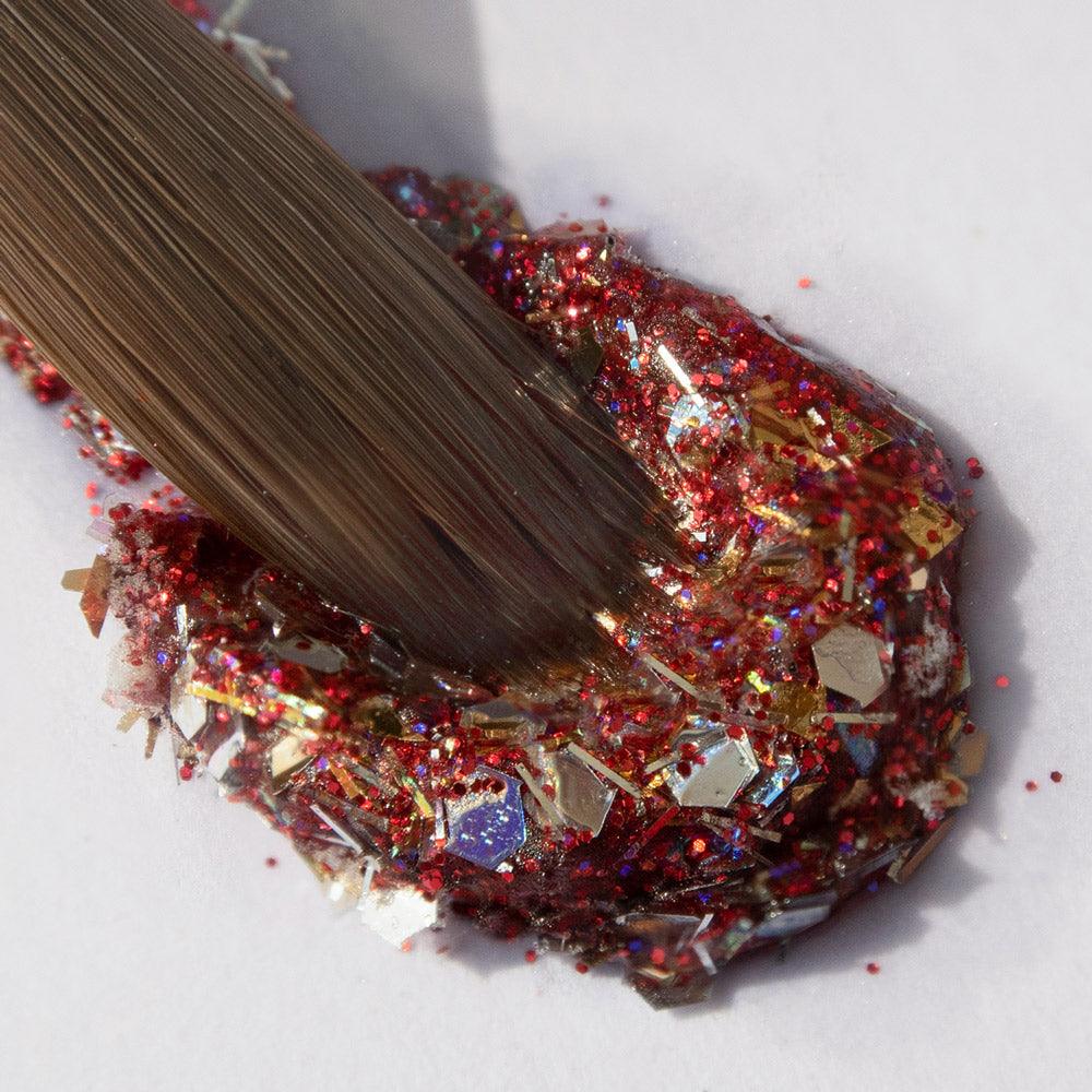 Polvo acrílico - RED/SILVER GLITTER MIX - Image 2