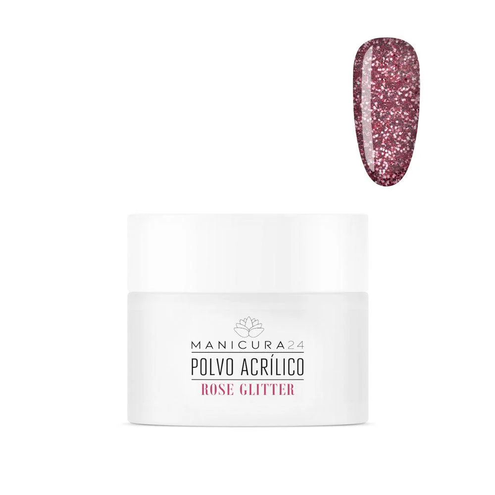 Polvo acrílico - ROSE GLITTER