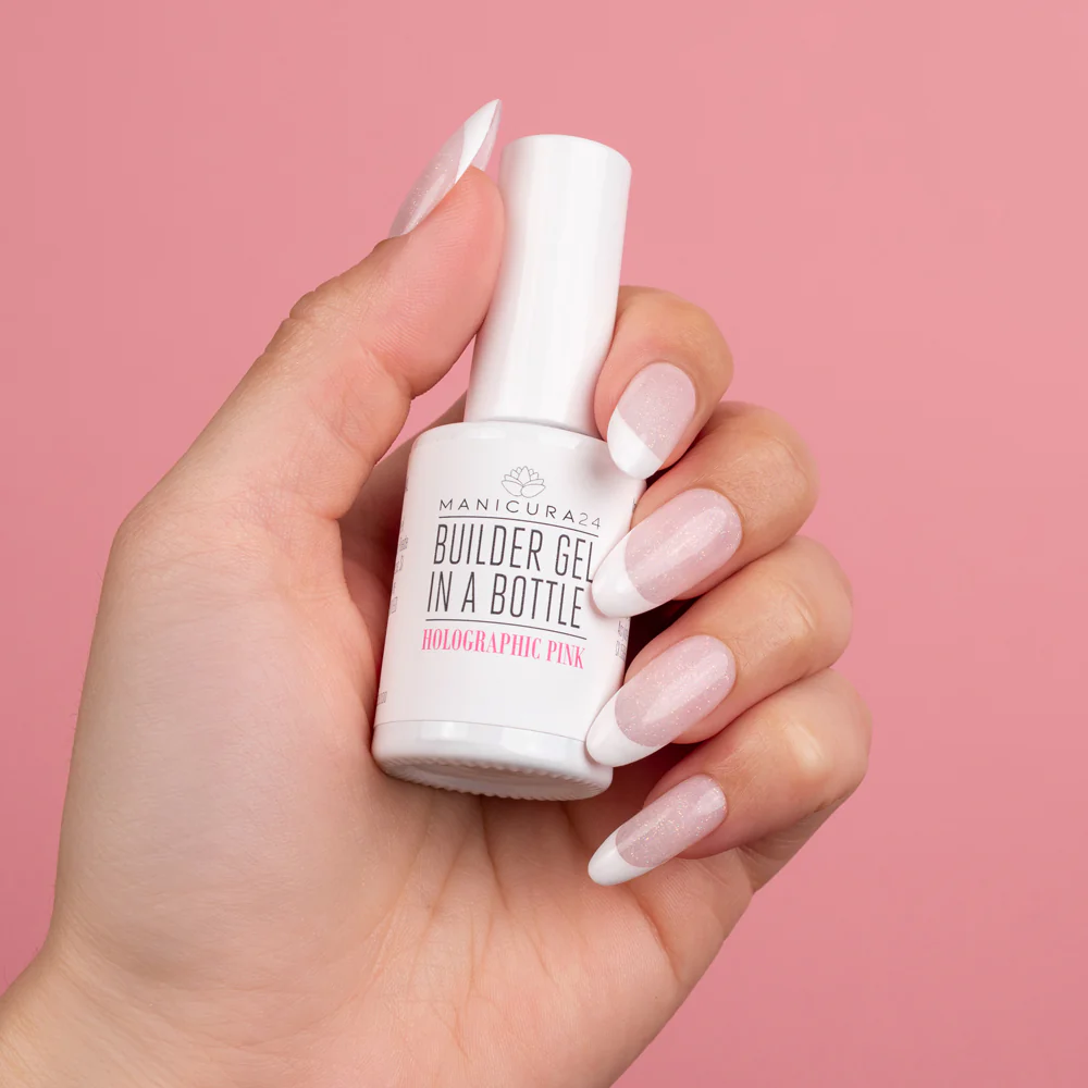 Builder Gel in a Bottle Holographic Pink - Image 3