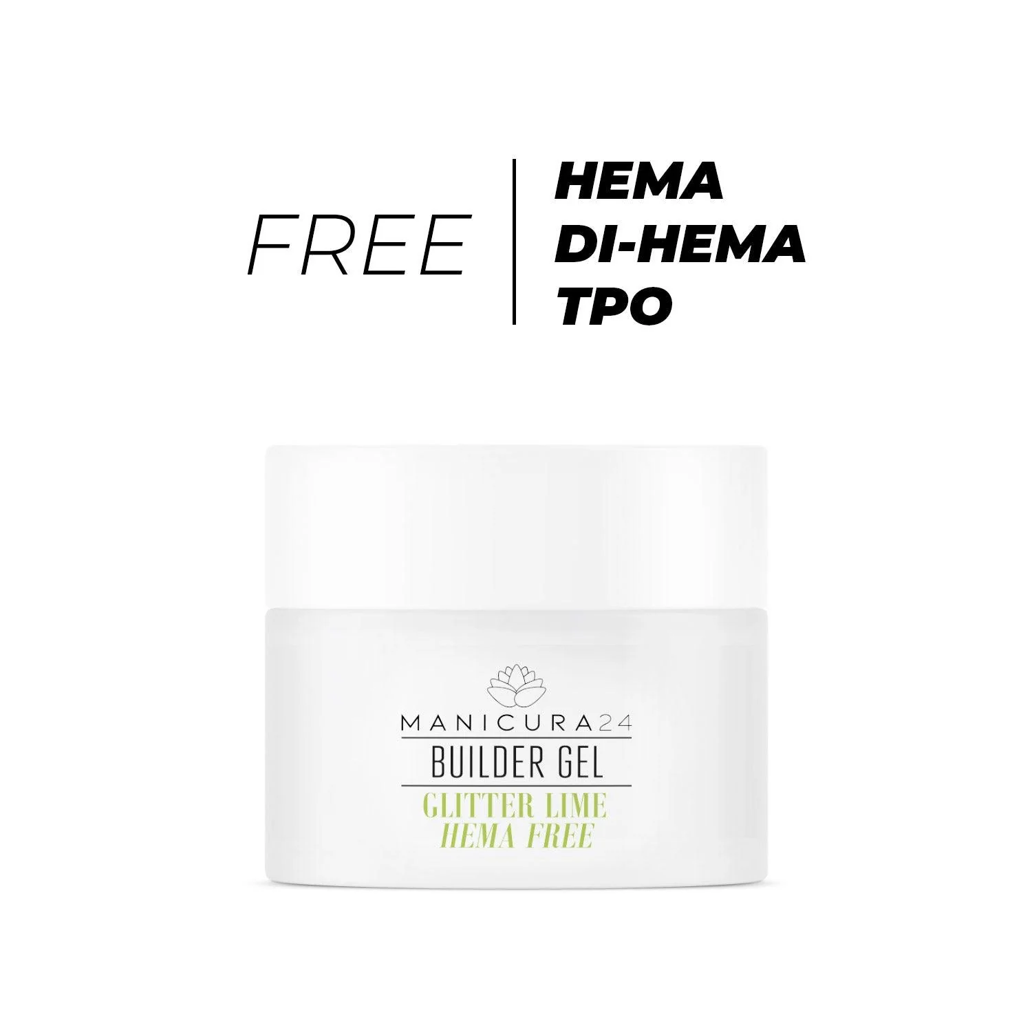 Builder Gel Glitter Lime - HEMA Free - Image 4