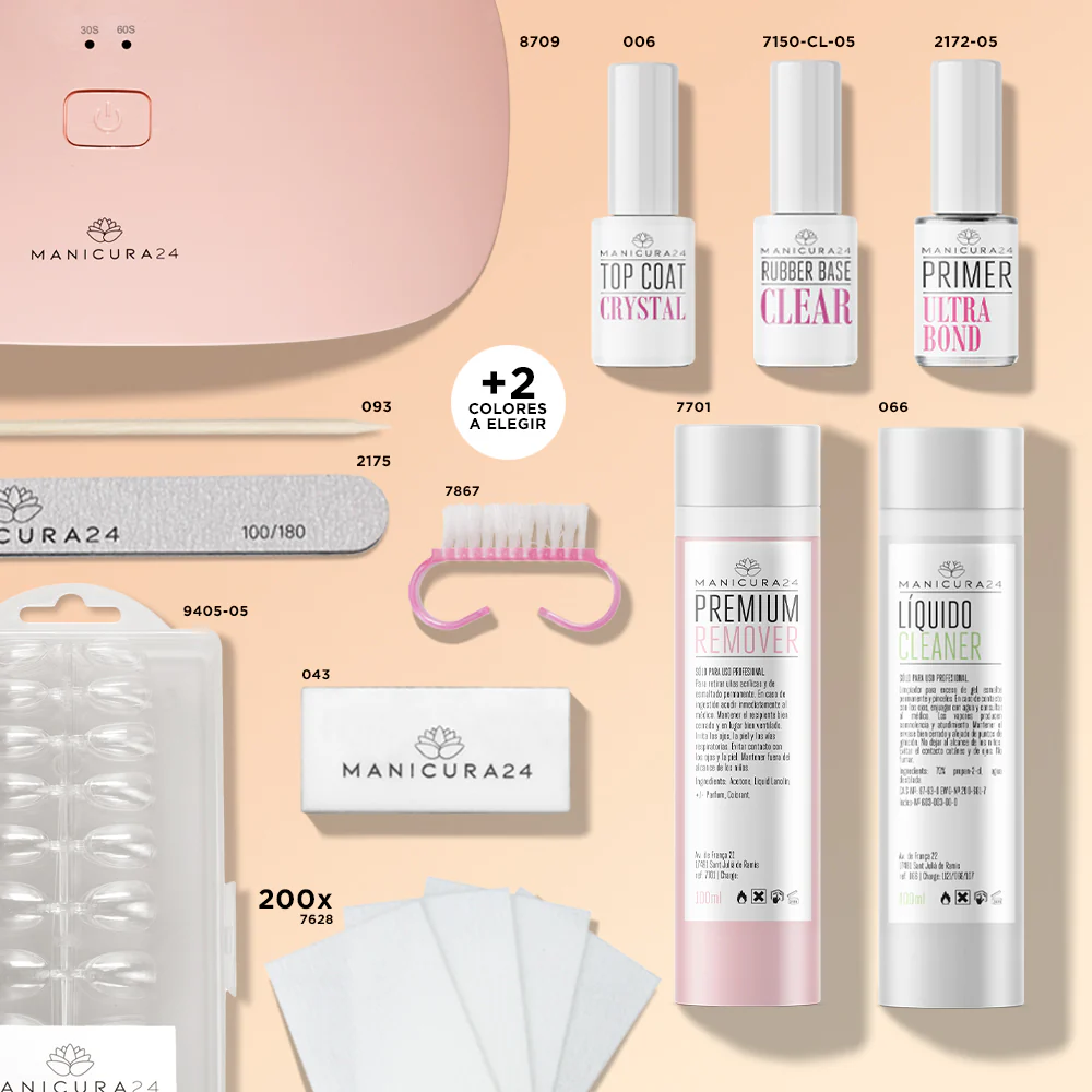 Kit principiante Soft gel - Lámpara UV/LED Pink mini - Image 4