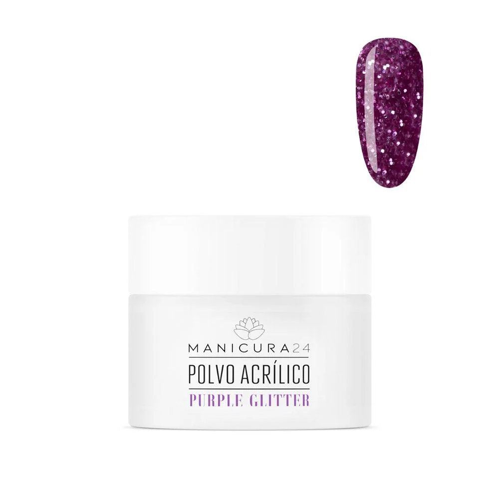 Polvo acrílico - PURPLE GLITTER